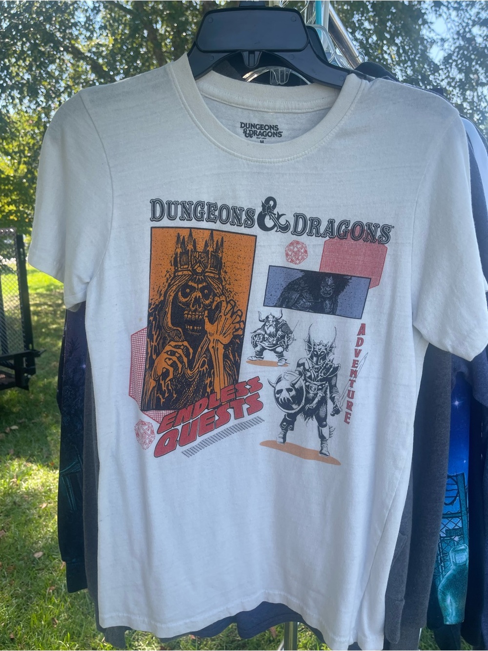 Dungeons & Dragons Women's White Short-Sleeve Graphic Tee - Endless Quests